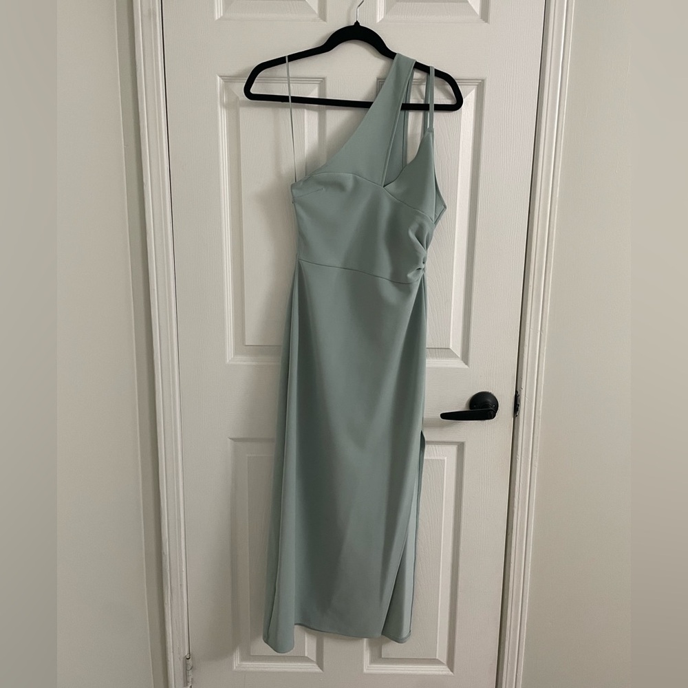 Abercrombie one shoulder midi dress